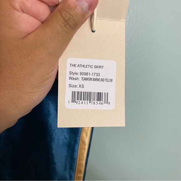 MOTHER The Athletic Skirt Teamwork Marine &‎ Yellow XS - Picture 4 of 6